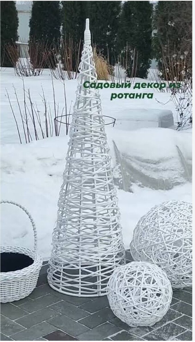 плетёные ёлки к Новому году